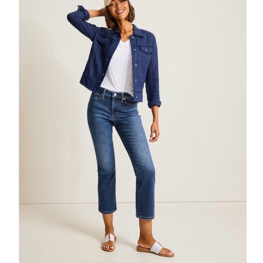 Tommy Bahama Mid-Rise Cropped Bootcut Jeans